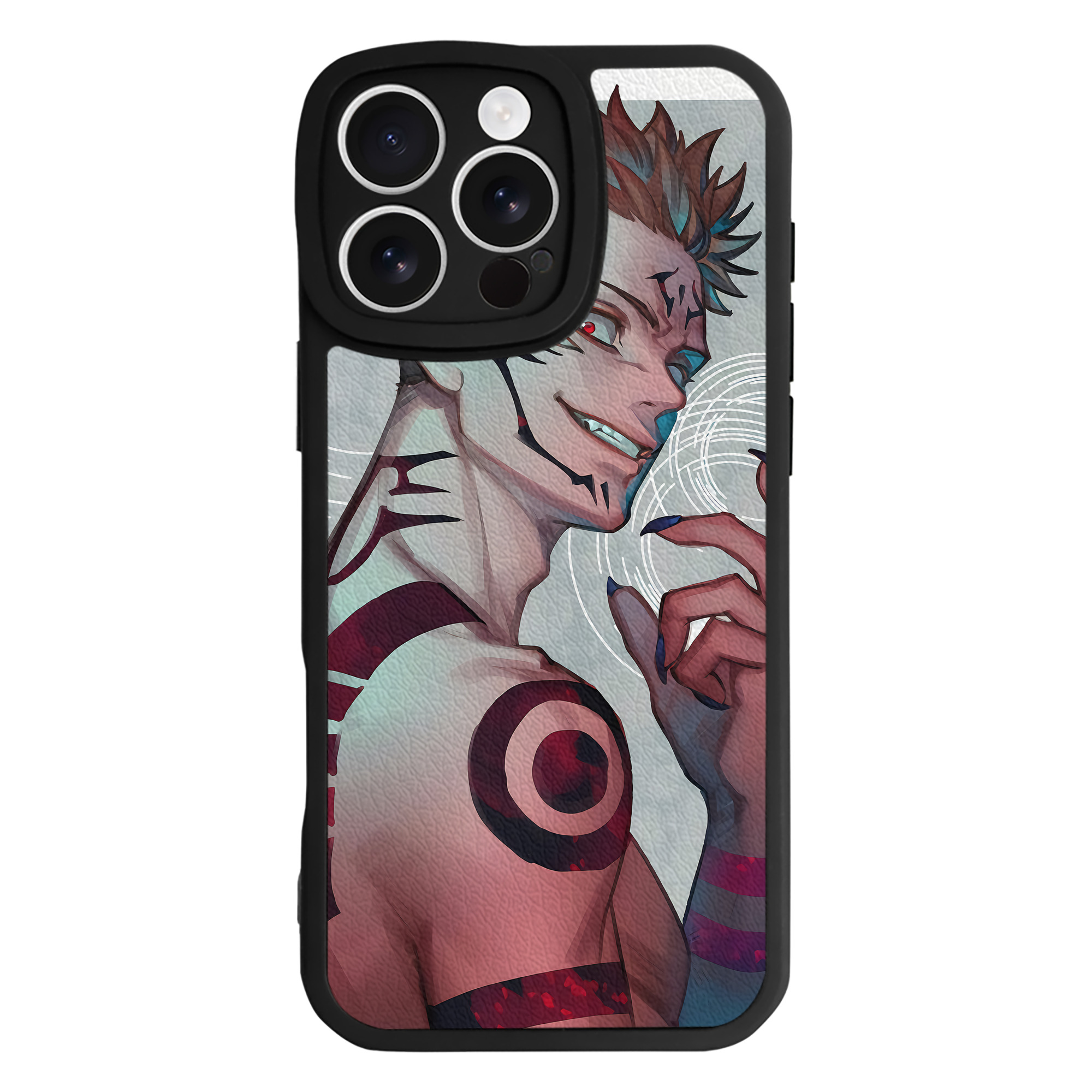 （画像用） 呪術廻戦 Jujutsu Kaisen 【iPhone 16シリーズ対応】シリコンスマホケース（レザー調） 材質：シリコン